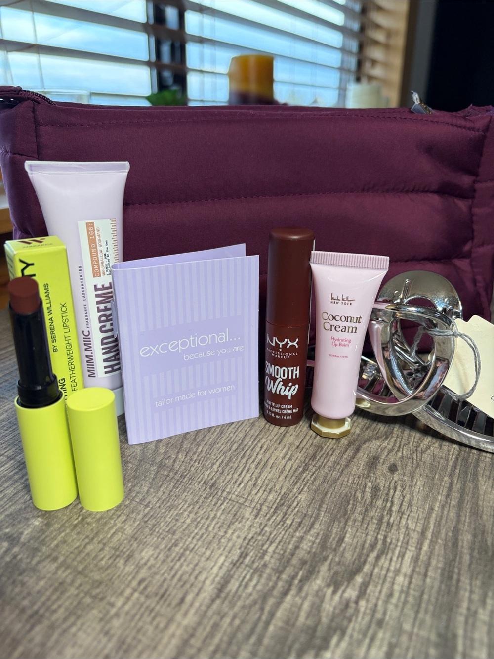 Ulta Cosmetics Bag with 6 Piece Beauty Bundle
